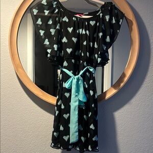 Pinky Black and Blue Heart Dress